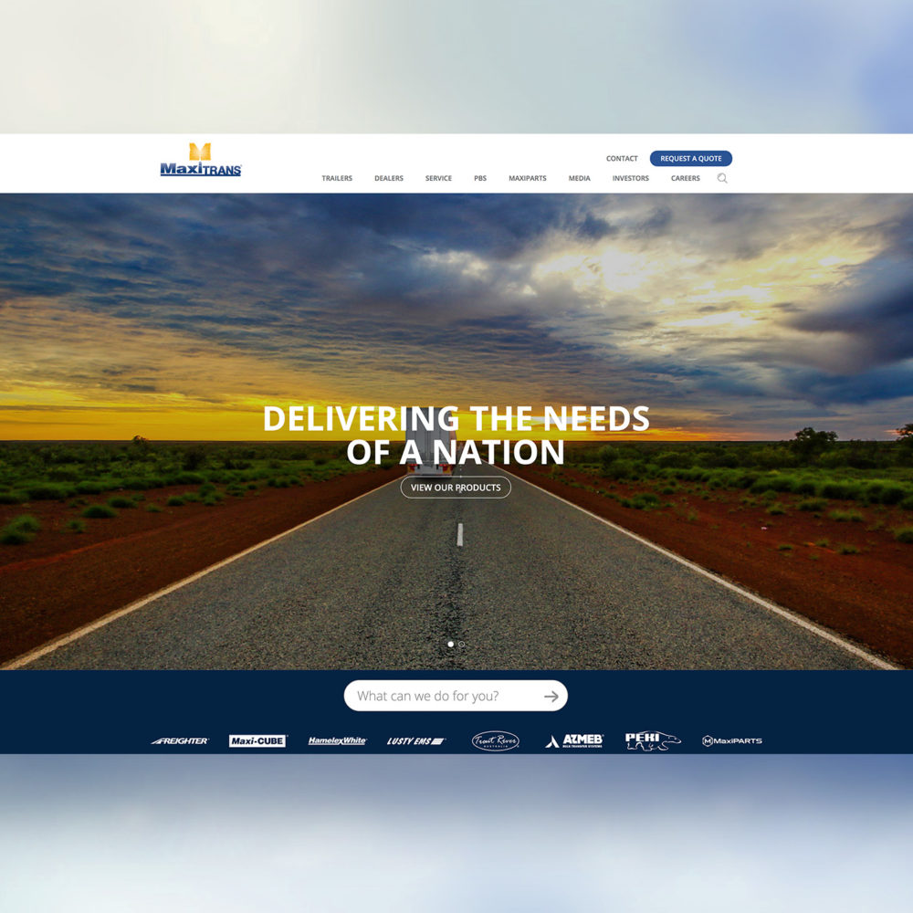 MaxiTRANS Website Design